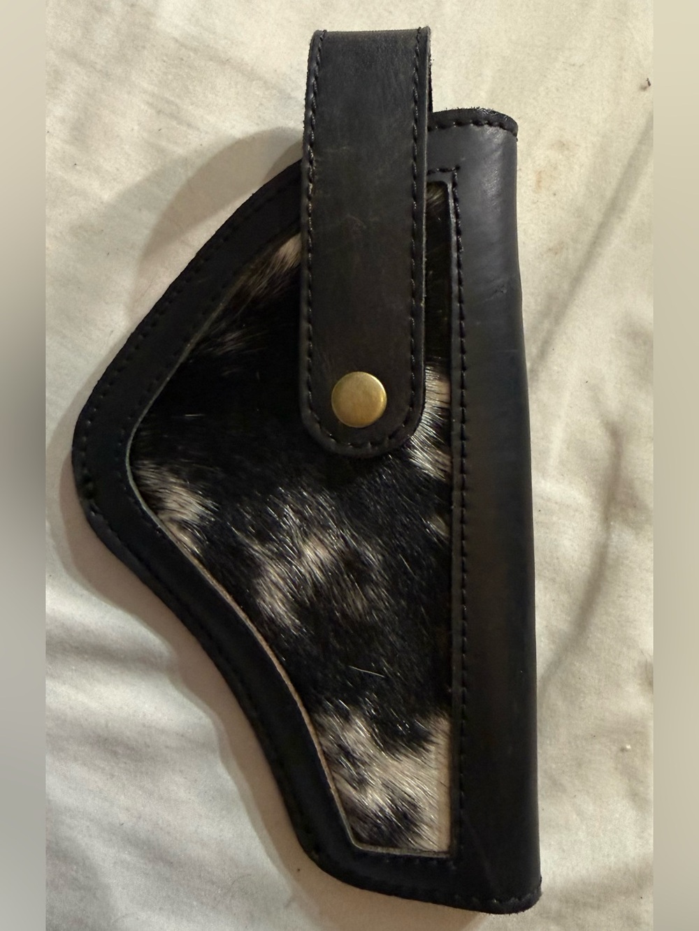 Handmade Cowhide Leather Holster Western Tooled Black NWOT